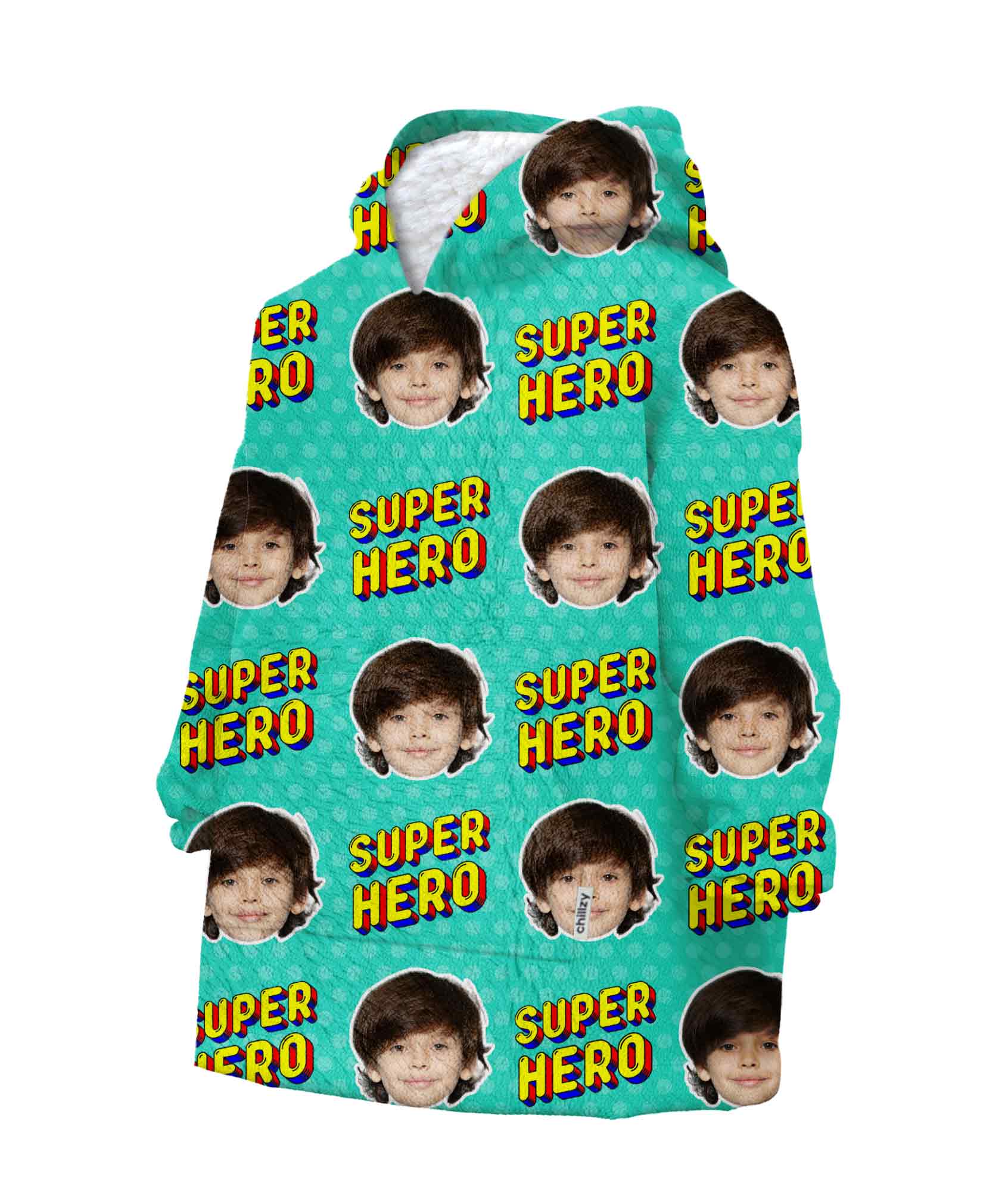 Super Hero Kids Hoodie Blanket
