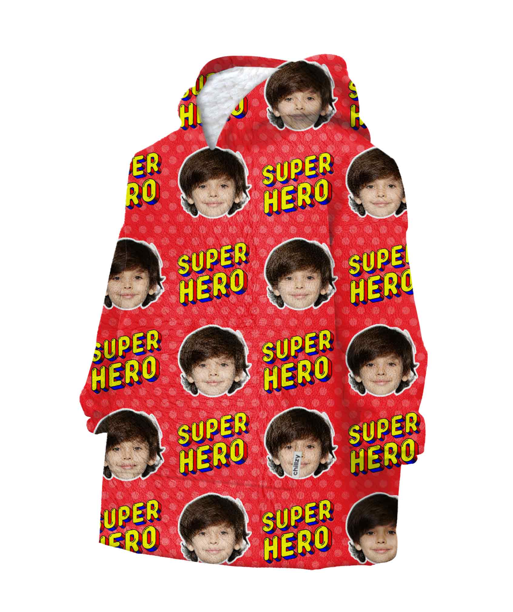 Super Hero Kids Hoodie Blanket