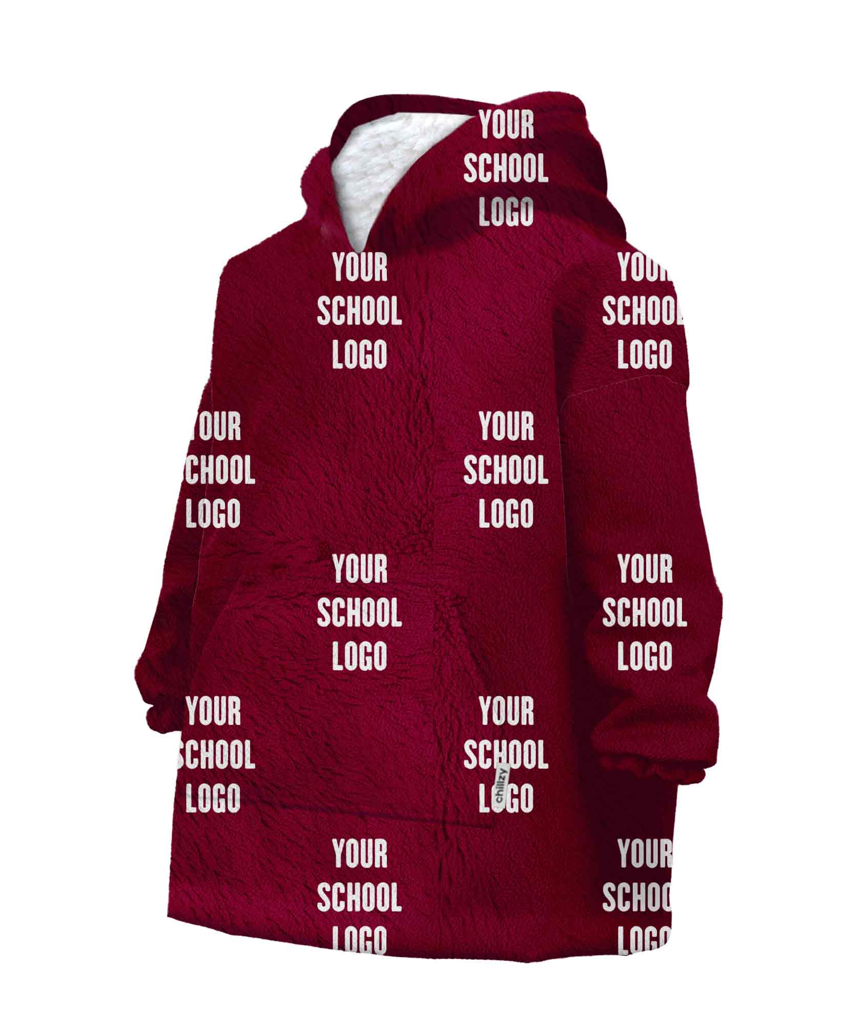 Your School Logo Chillzy Kids Hoodie Blanket