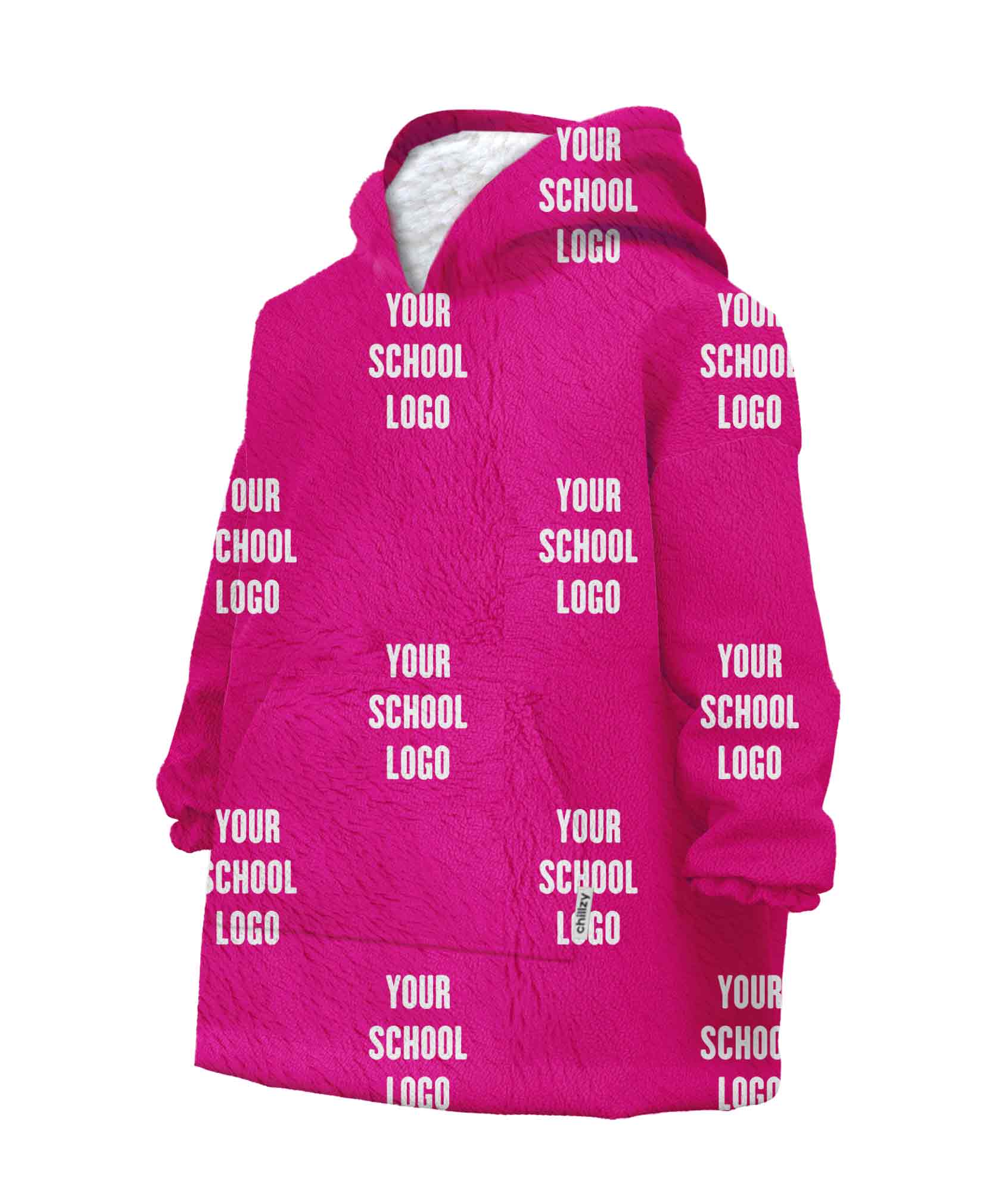 Your School Logo Chillzy Kids Hoodie Blanket