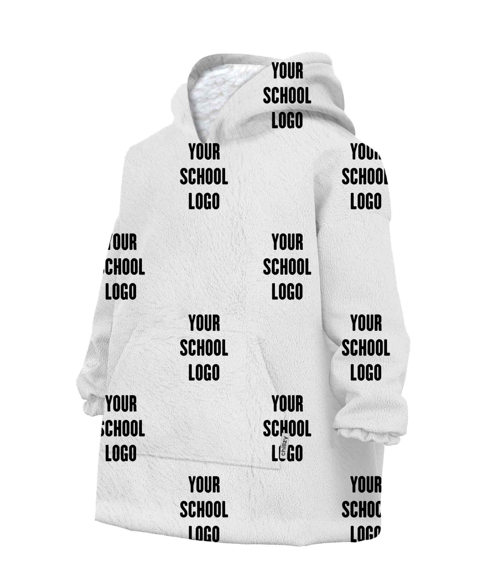 Your School Logo Chillzy Kids Hoodie Blanket