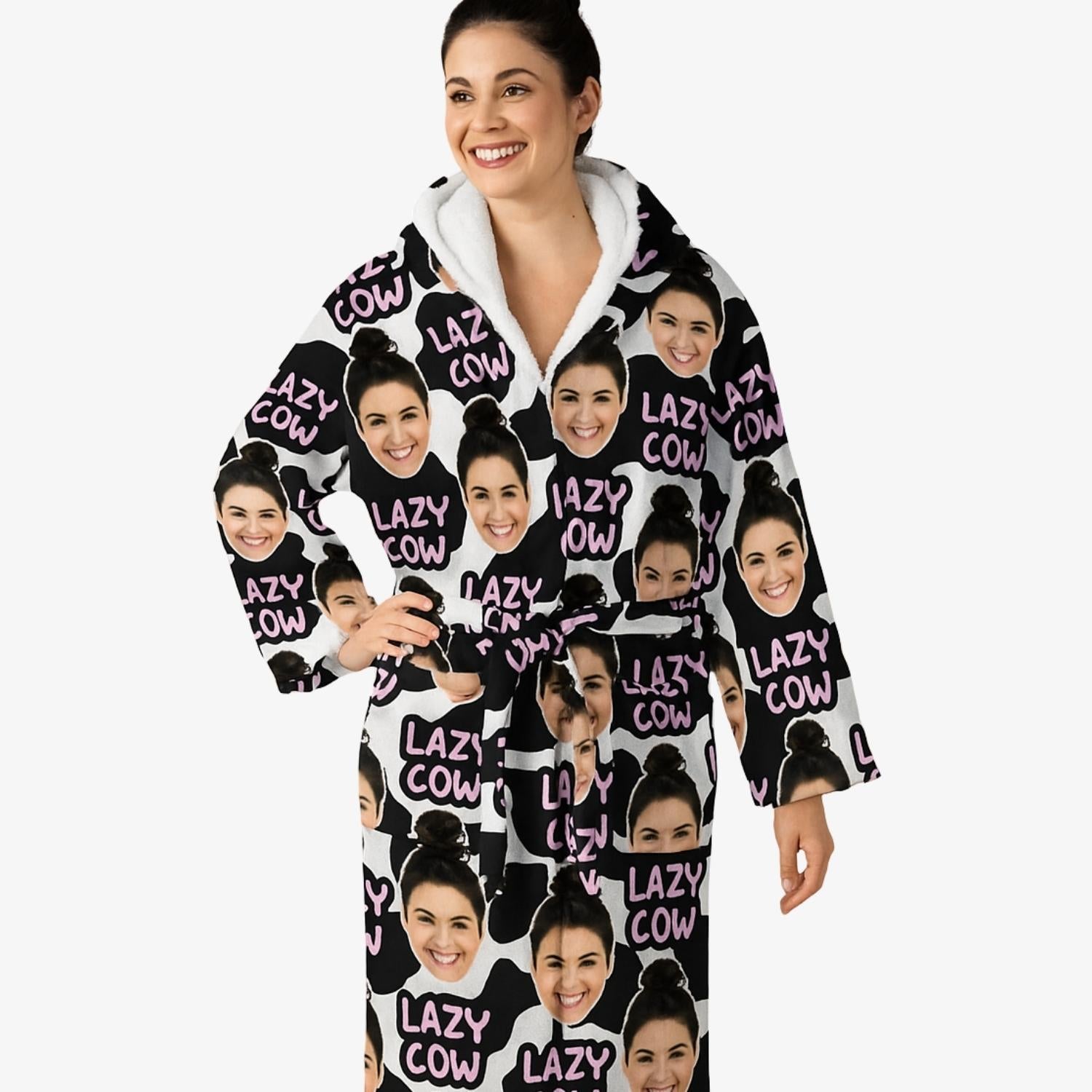 Lazy Cow Personalised Dressing Gown