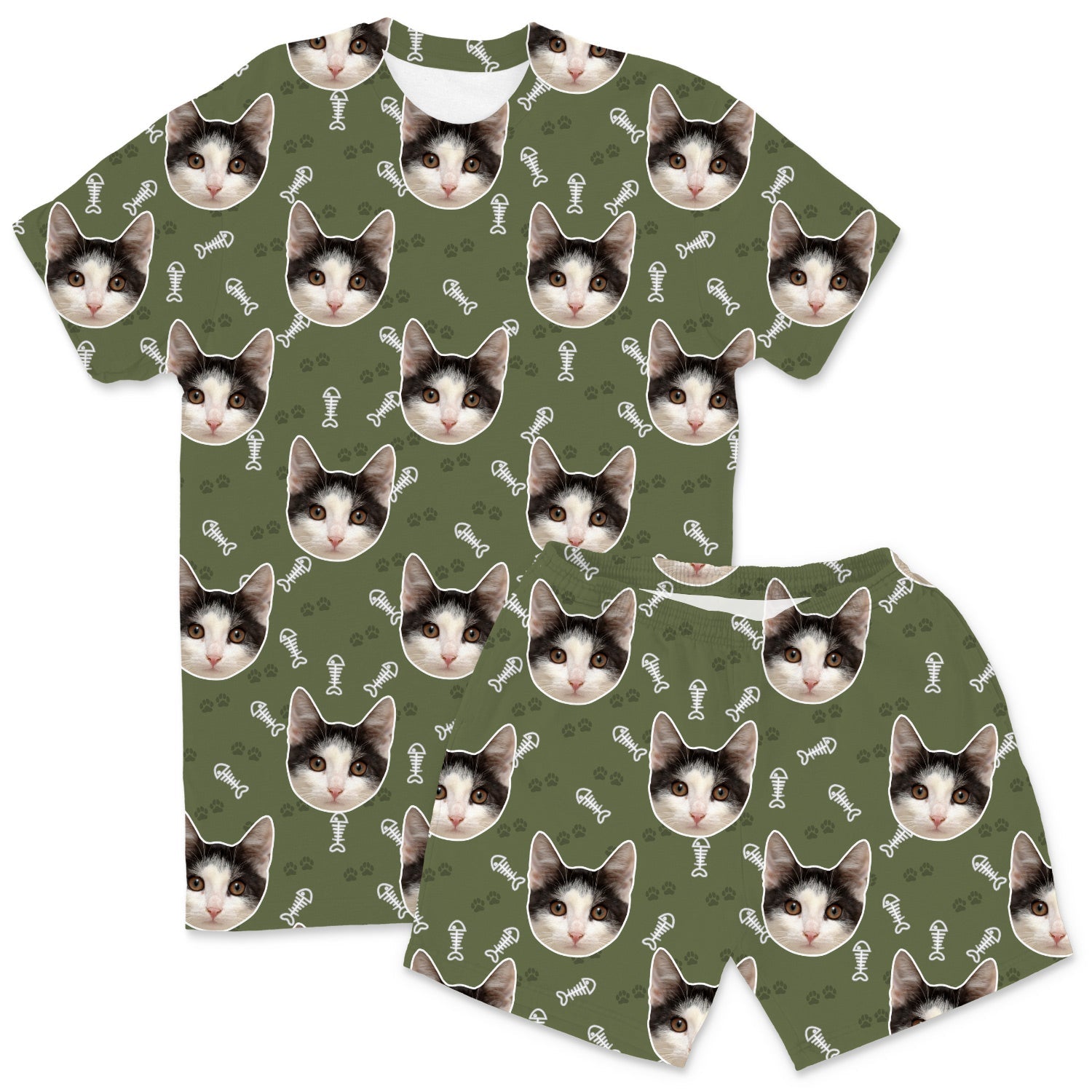 Your Cat Men's Personalised Pyjamas - Shorts Set