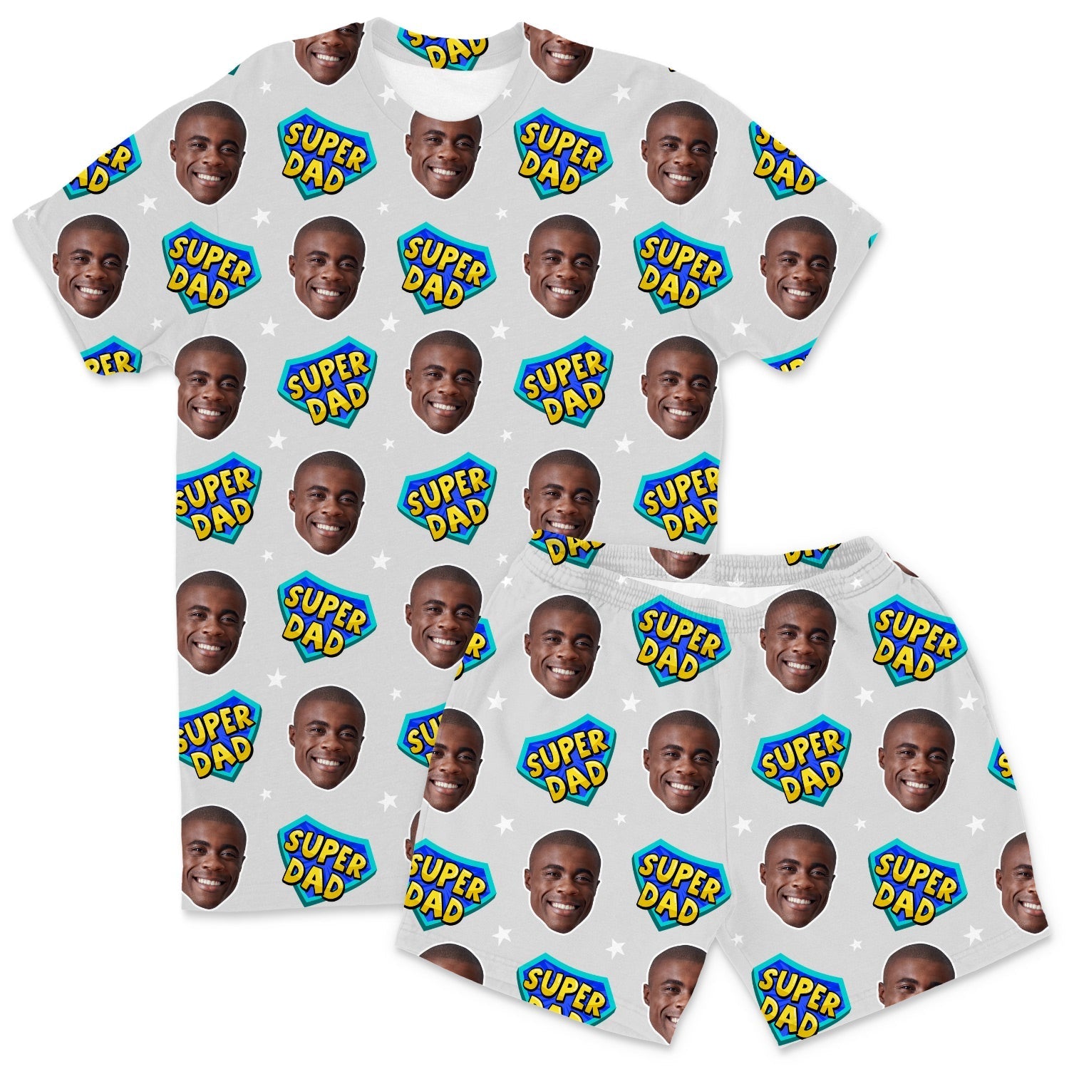 Super Dad Custom Men's PJ Shorts Set