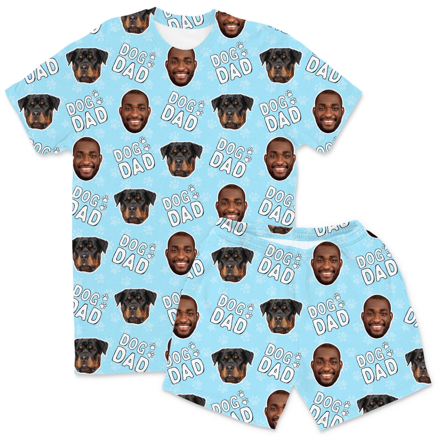 Men's Dog Dad Personalised PJs - Shorts Set