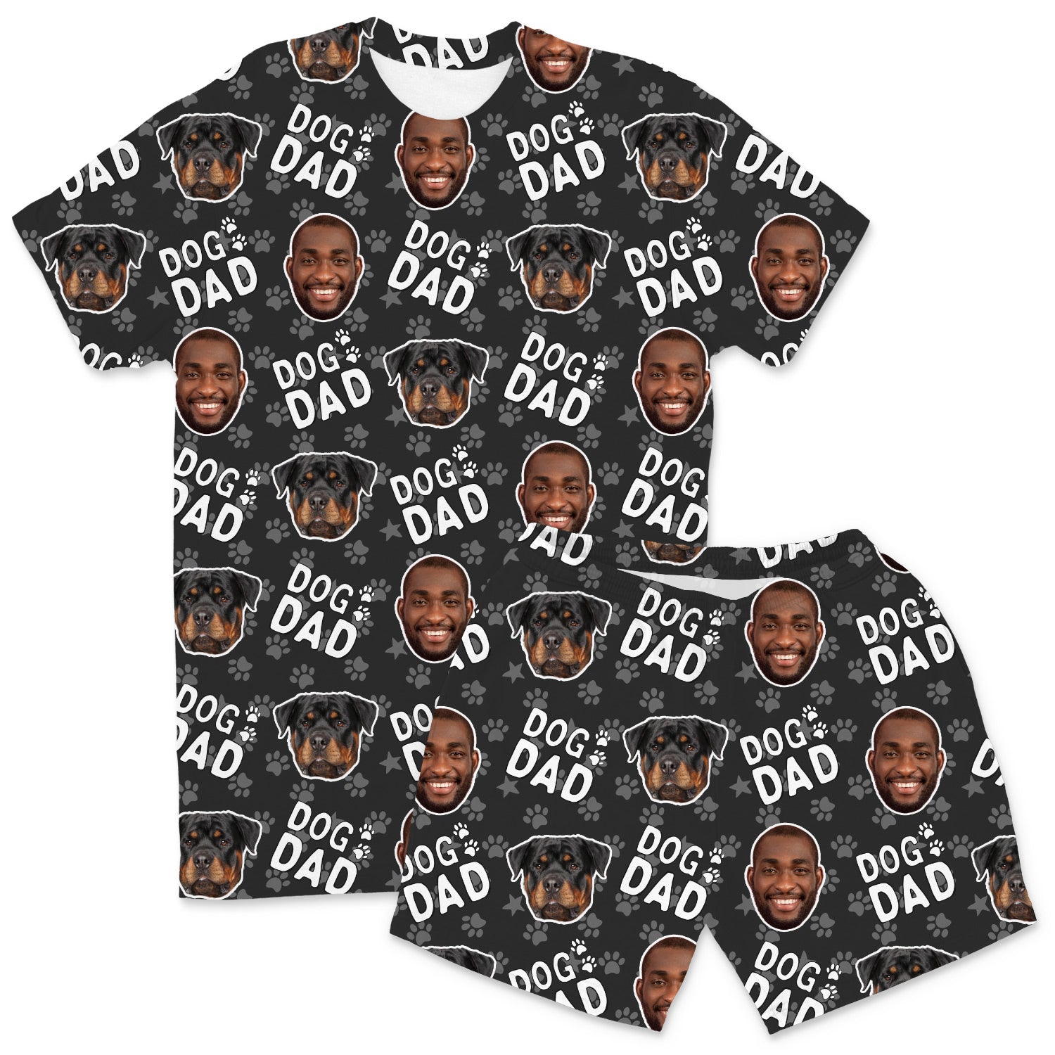 Men's Dog Dad Personalised PJs - Shorts Set