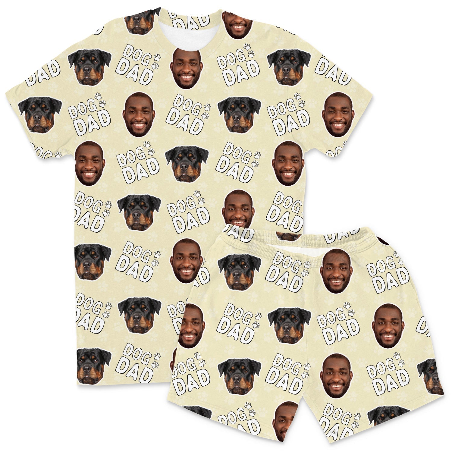 Men's Dog Dad Personalised PJs - Shorts Set