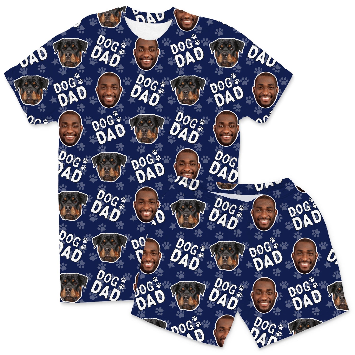 Men's Dog Dad Personalised PJs - Shorts Set