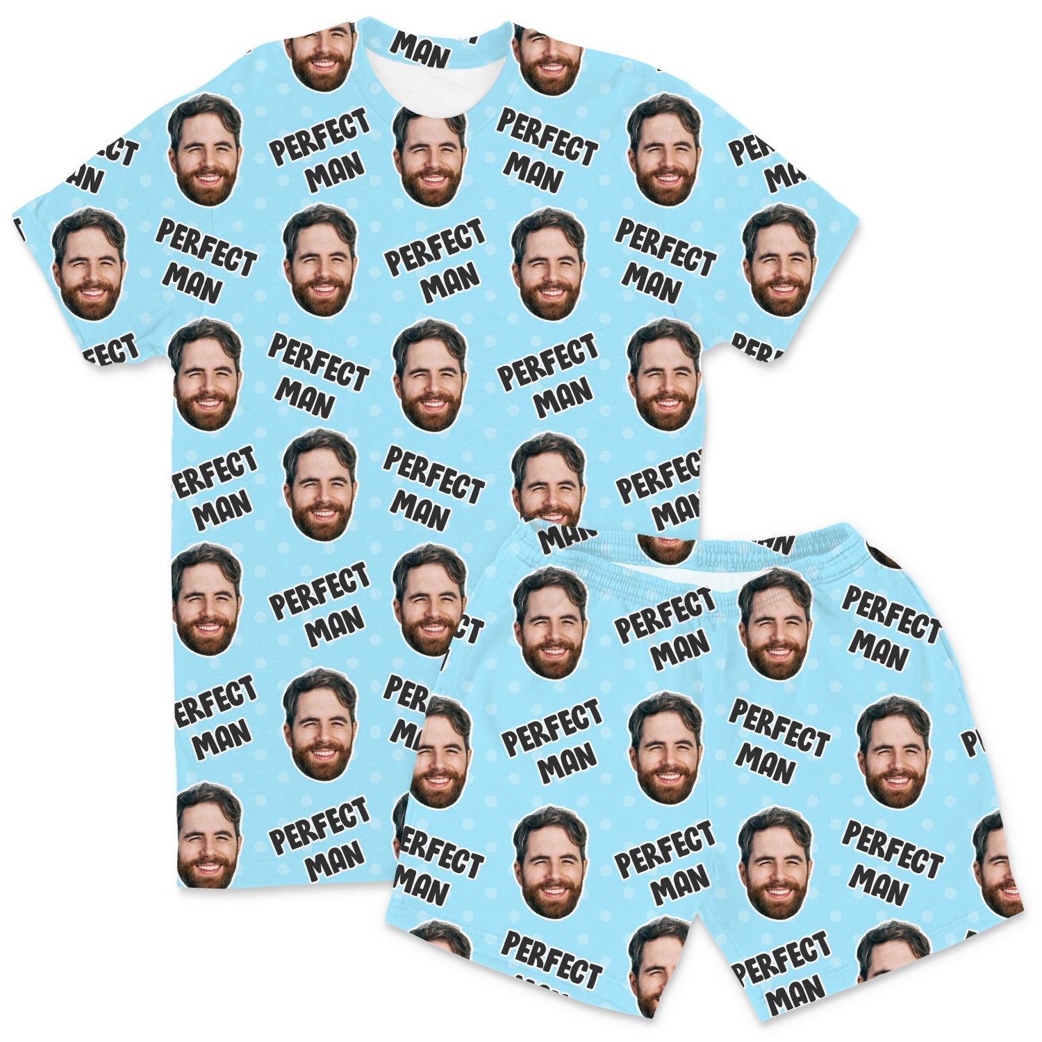 Men's Perfect Man Personalised PJs - Shorts Set