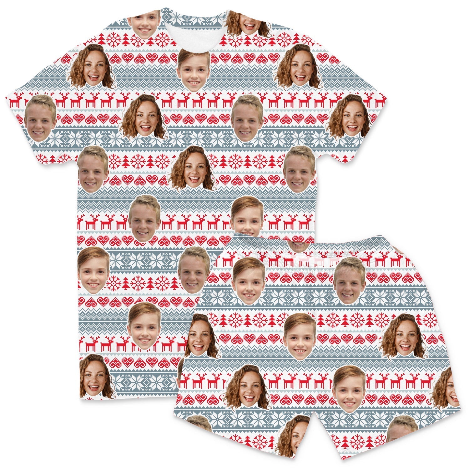 Christmas Nordic Men's PJ Shorts Set