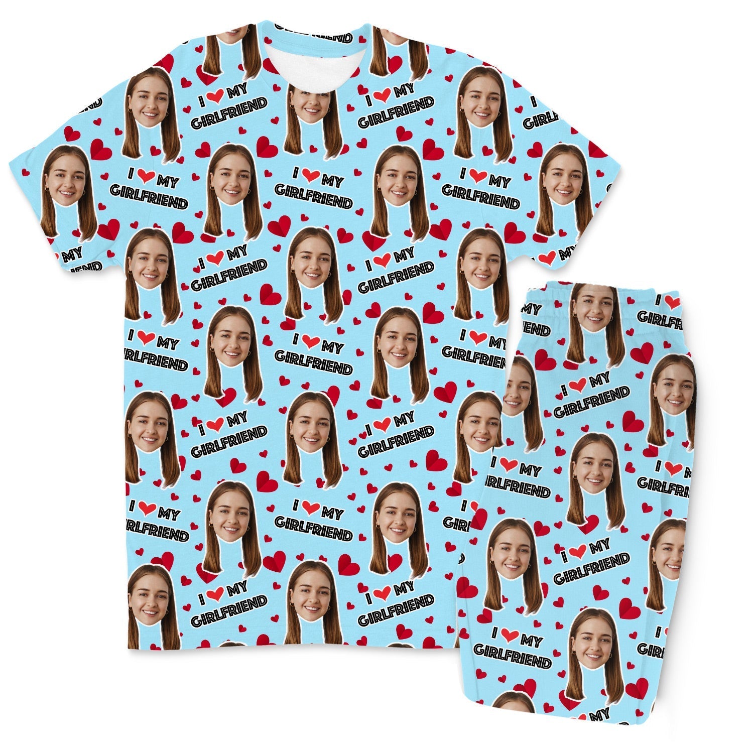 Men's I Love My Girlfriend Pyjamas - Trouser Set