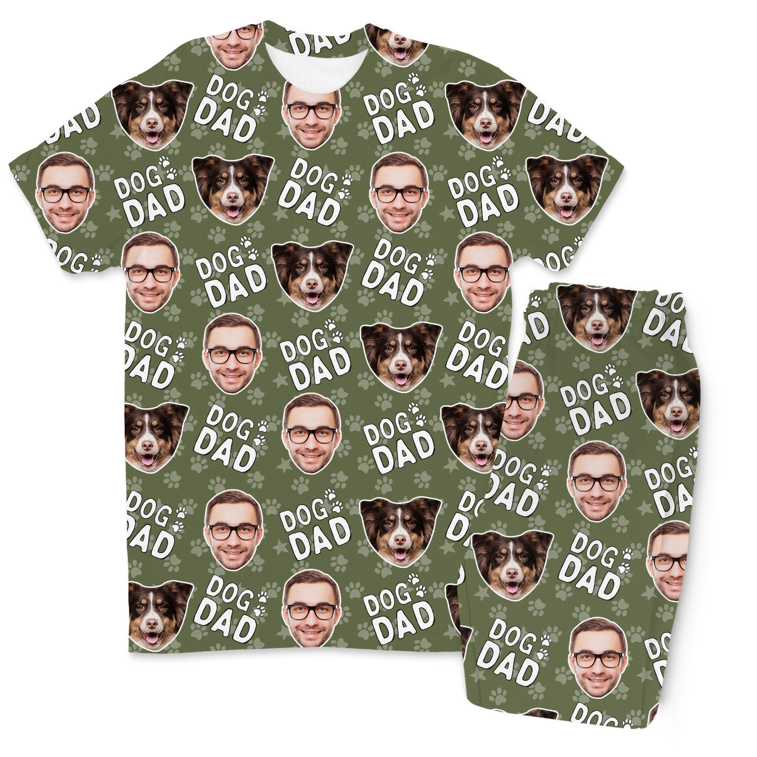 Men's Dog Dad Personalised Pyjamas - Trouser Set