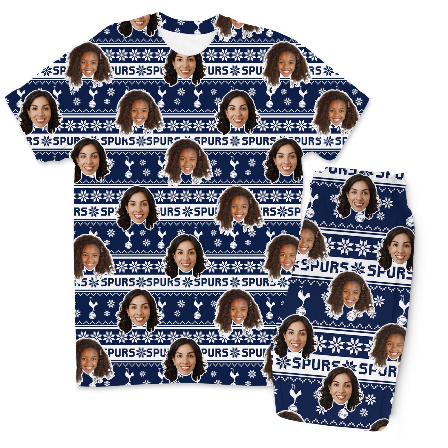 Spurs Christmas Men's Personalised Pyjamas - Trouser Set