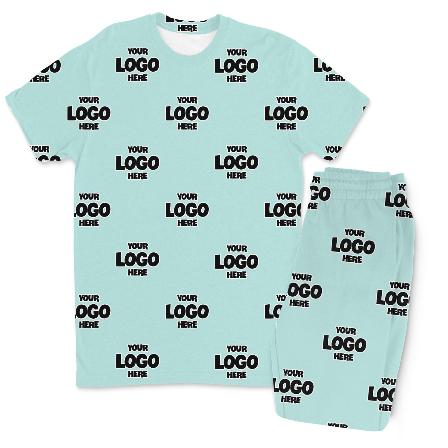 Personalised Logo Pattern Men’s PJ Trousers Set