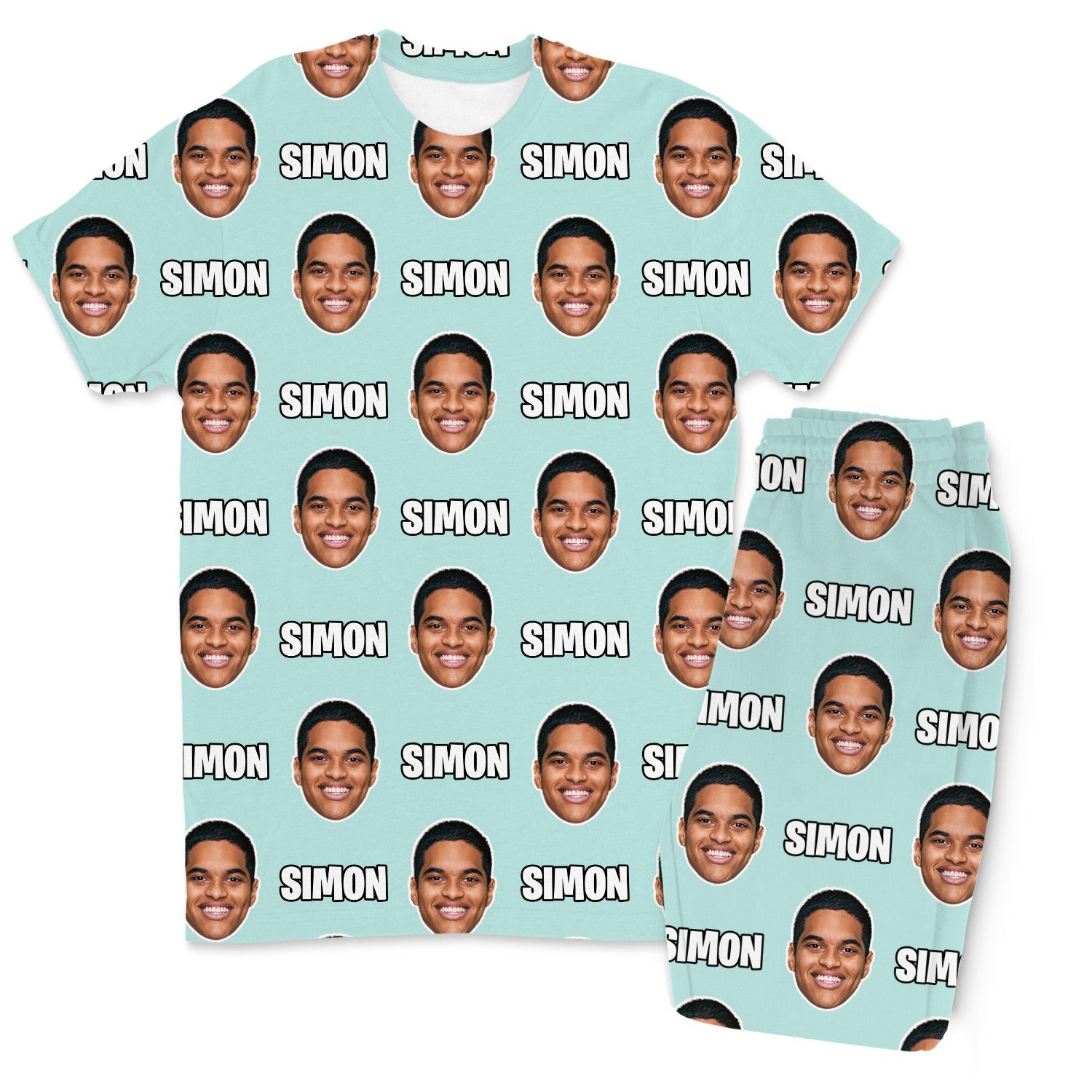 Your Face & Name Men's Personalised PJs - Trousers Set