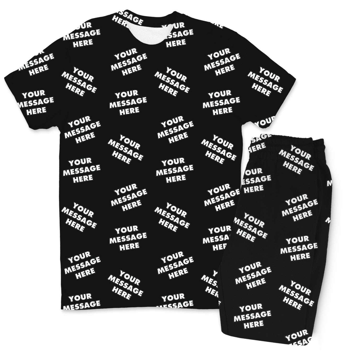 Your Message All Over Men's Personalised PJs - Trousers Set
