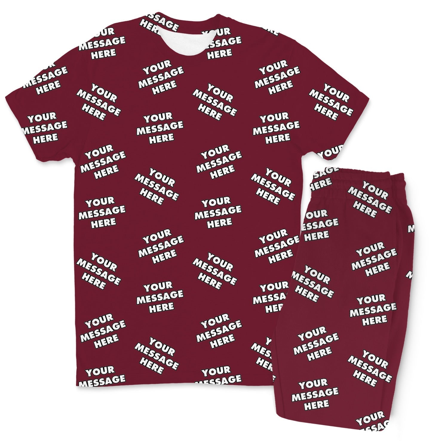Your Message All Over Men's Personalised PJs - Trousers Set