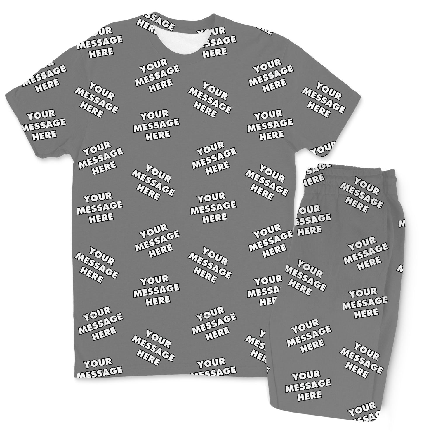Your Message All Over Men's Personalised PJs - Trousers Set
