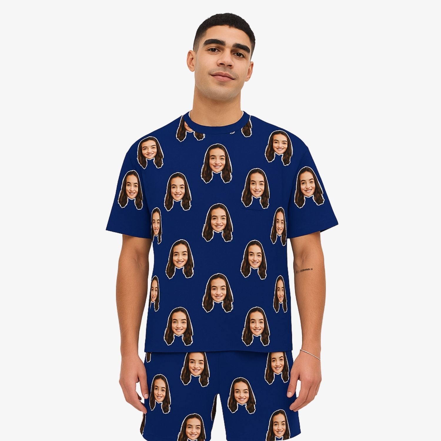 Personalised Men's Pyjamas - Your Face Shorts Set