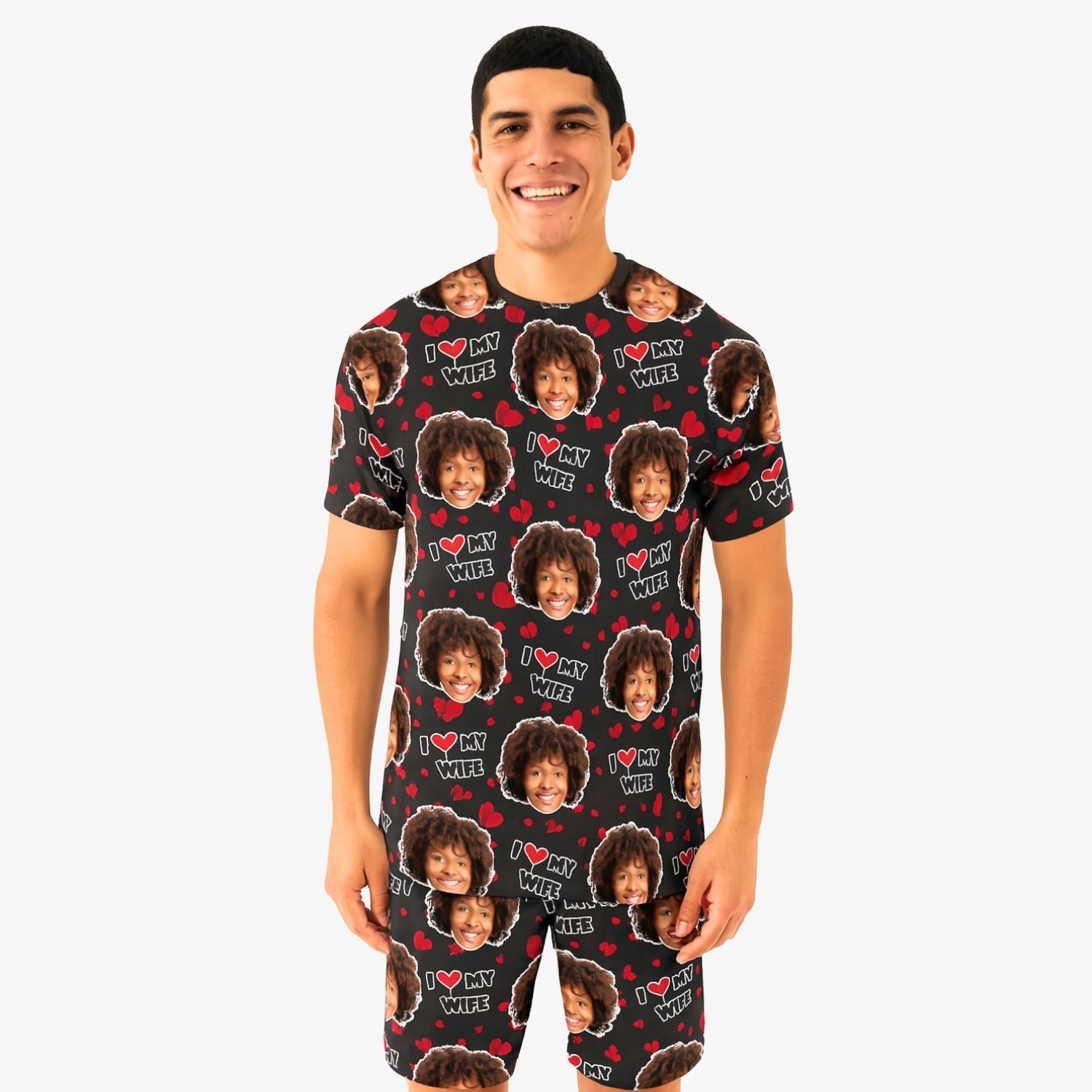 Men's I Love My Wife PJs - Shorts Set