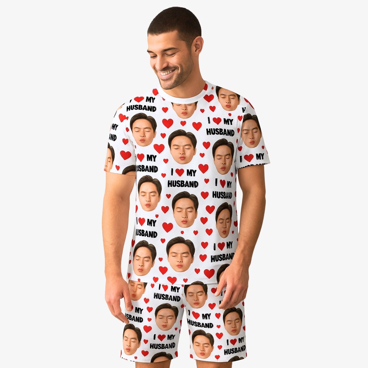 Men's I Love My Husband PJs - Shorts Set