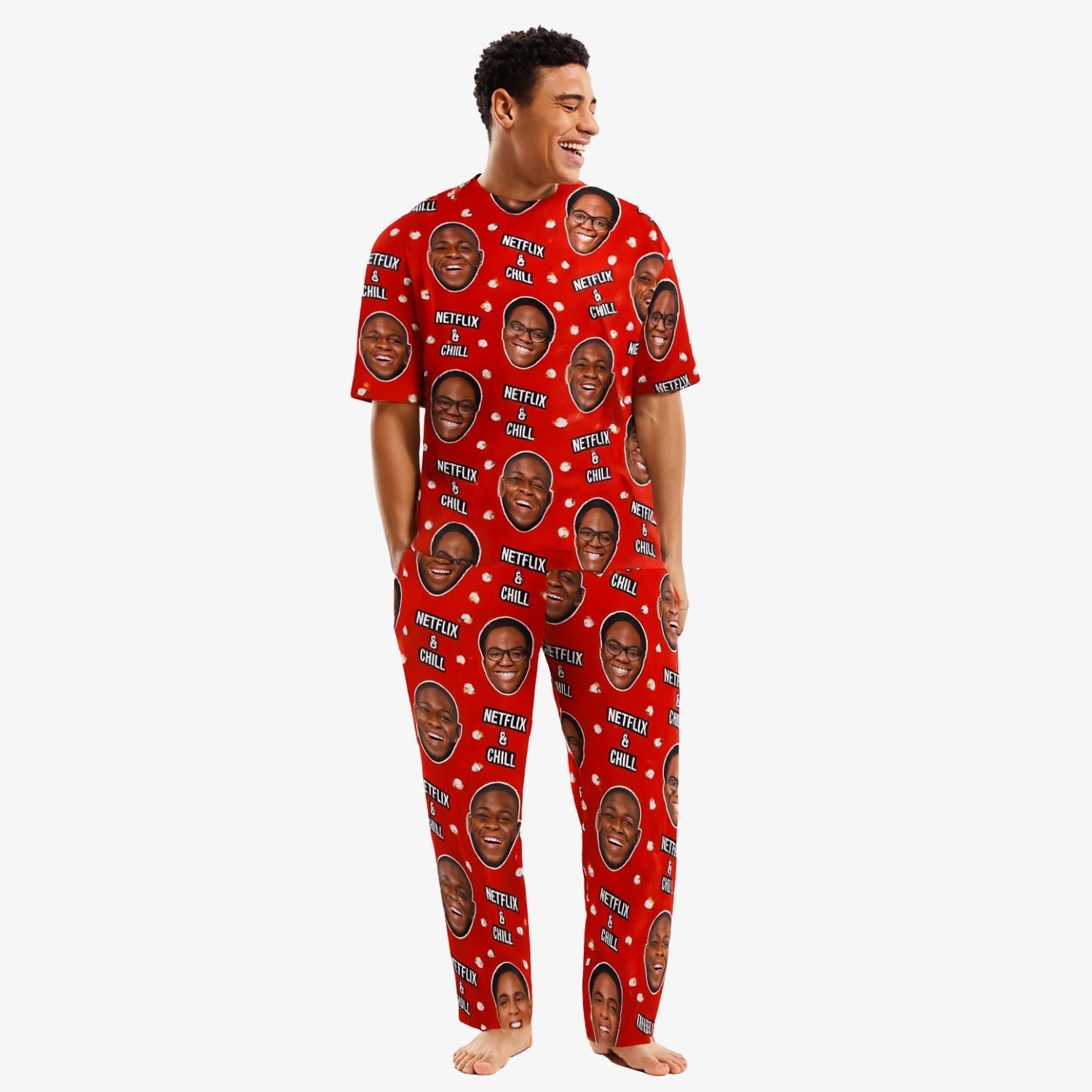 Men's Netflix & Chill Personalised Pyjamas