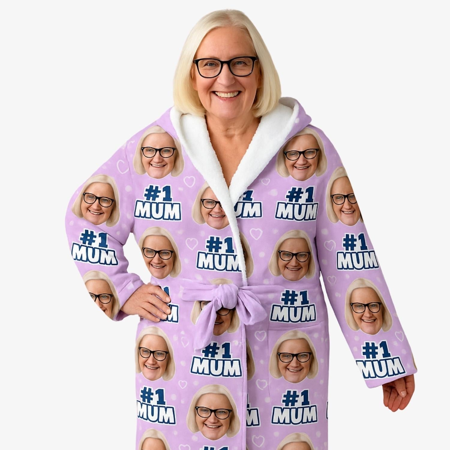Number 1 Mum Personalised Dressing Gown