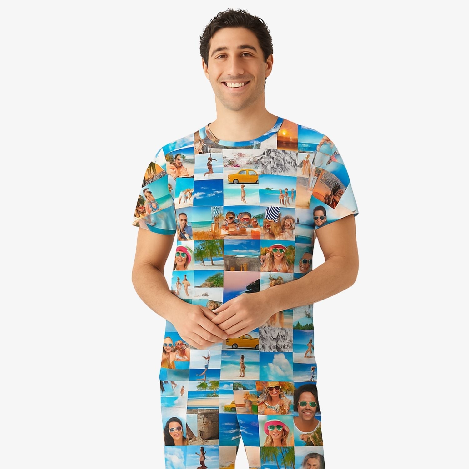 Men's Photo Collage Pyjamas Trouser Set