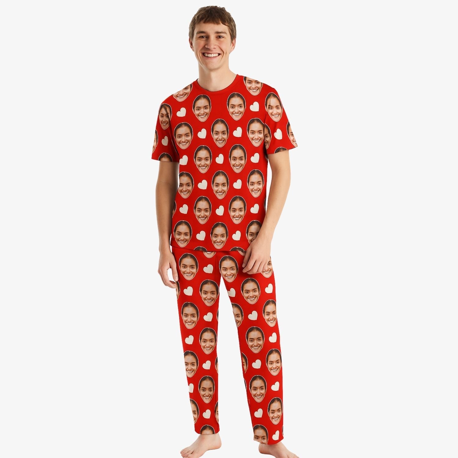 Men's  Personalised Pyjamas for valentines