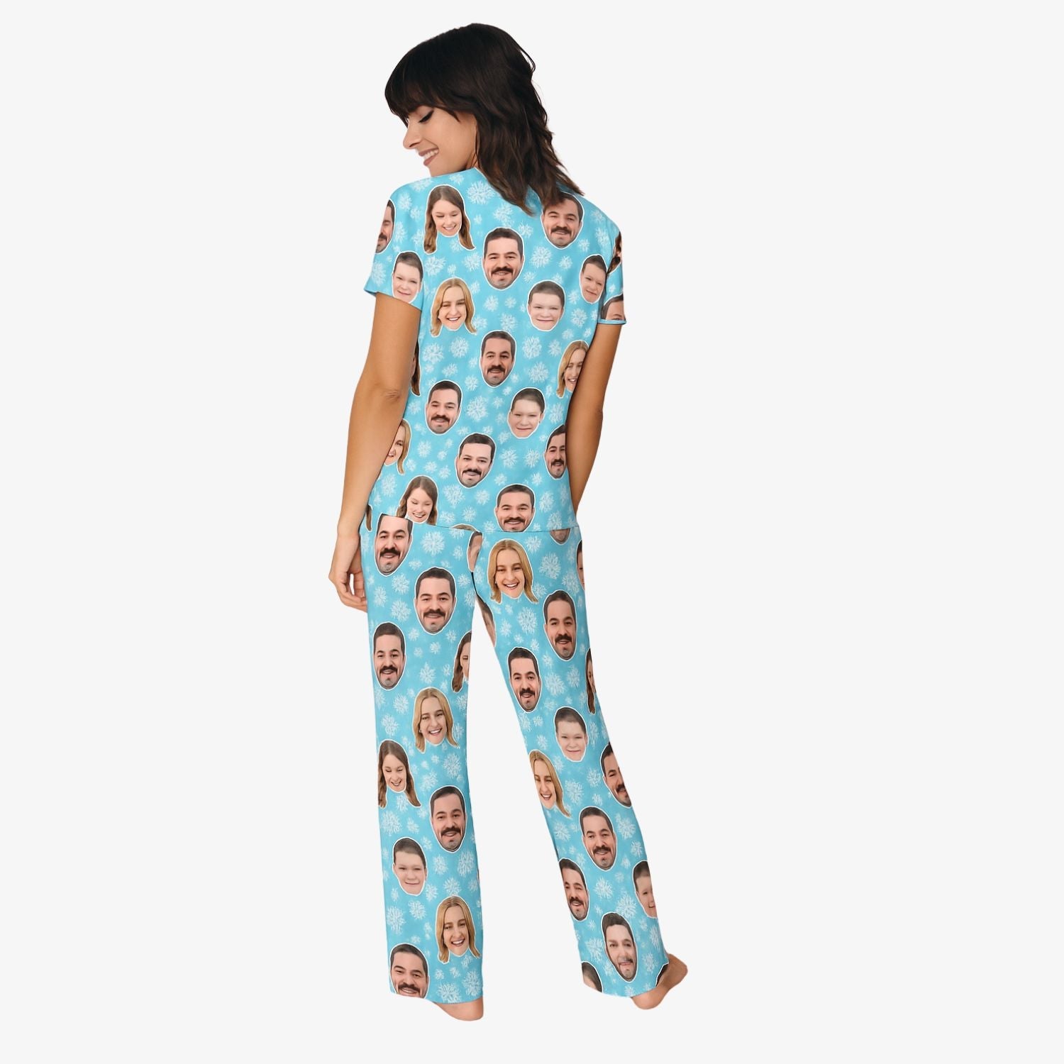 Women's Snowflake Christmas Pyjamas - Trouser Set