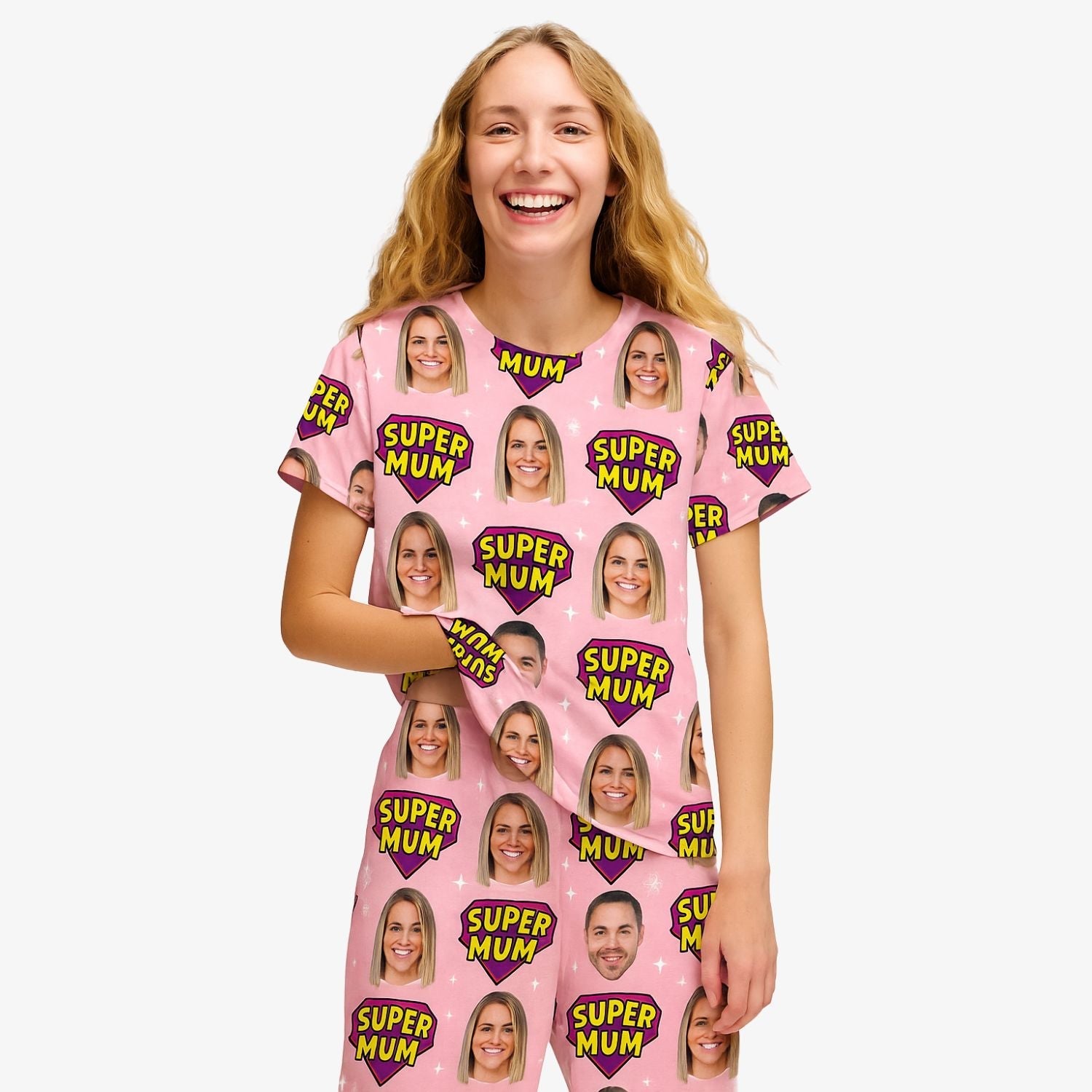 Women's Super Mum Personalised Pyjamas - Trouser Set