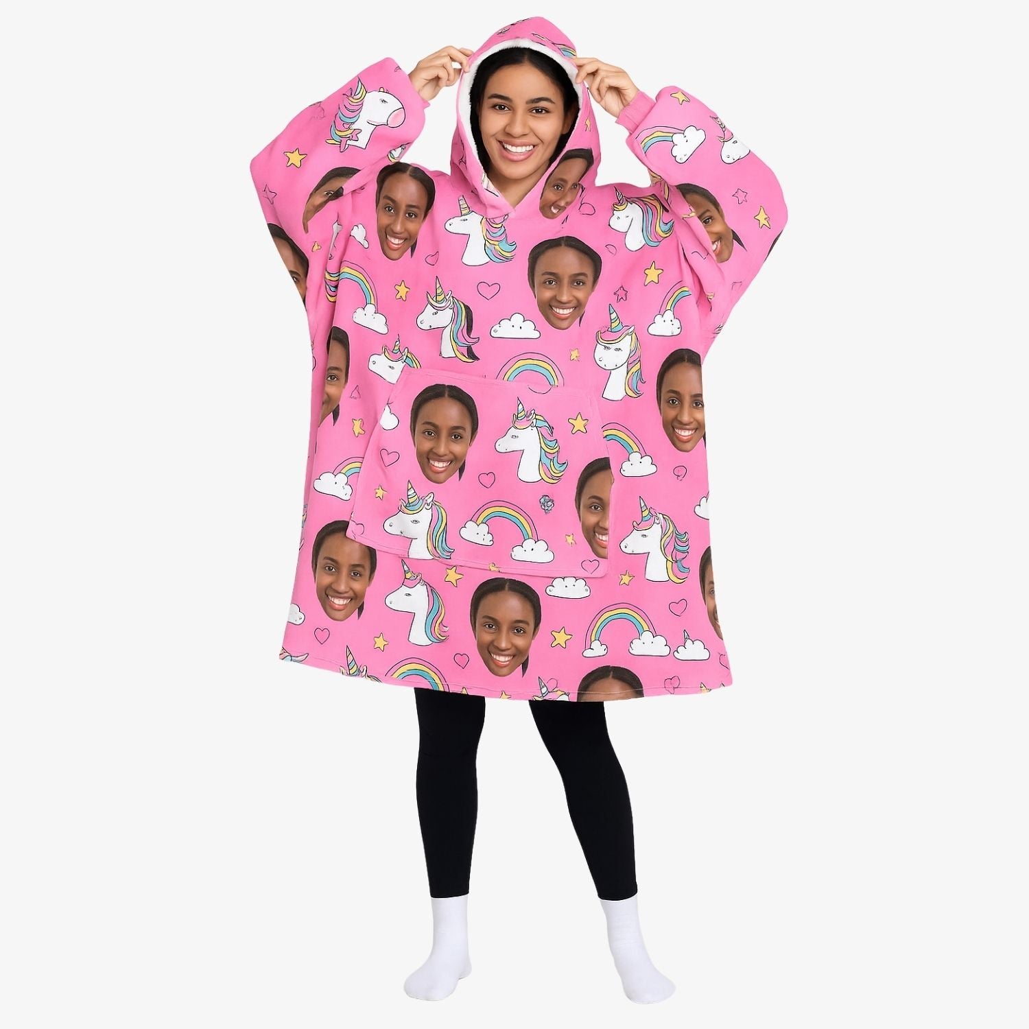 Unicorn & Rainbow Chillzy Hoodie Blanket