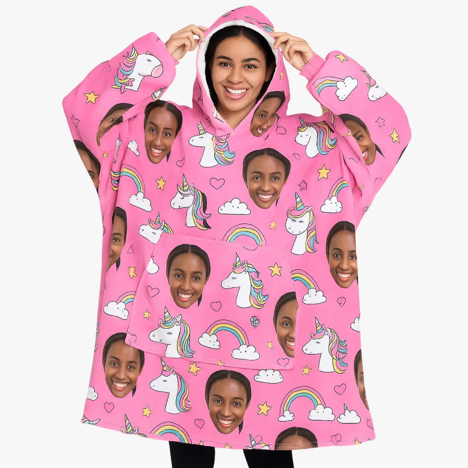 Unicorn & Rainbow Chillzy Hoodie Blanket