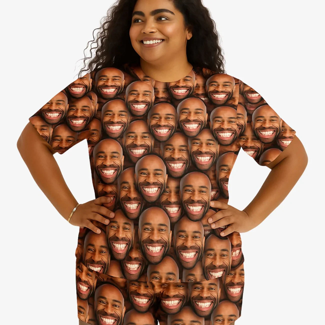 Women's Face Mash Pyjamas - Shorts Set