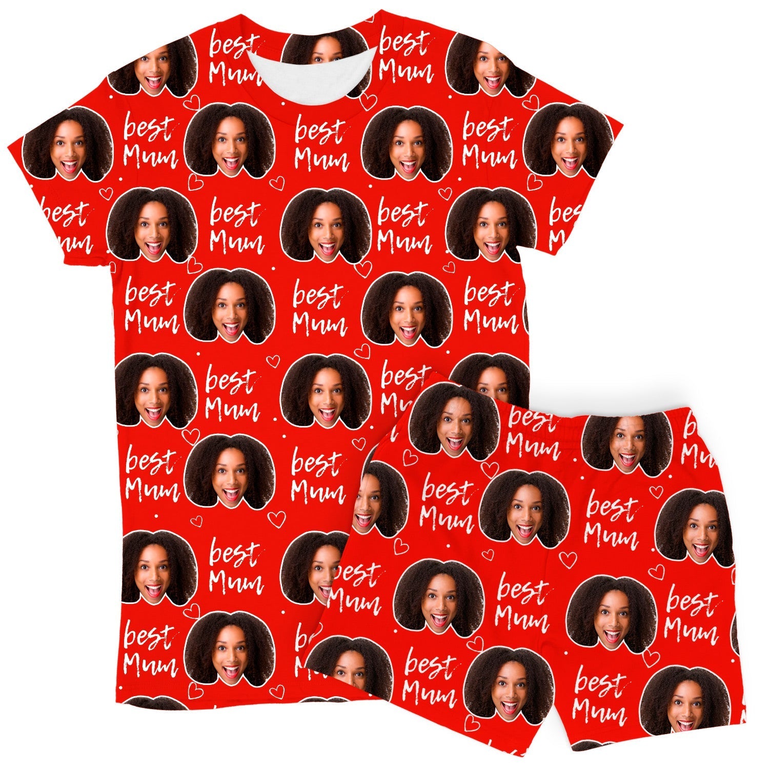 Women's Best Mum Personalised PJs - Shorts Set