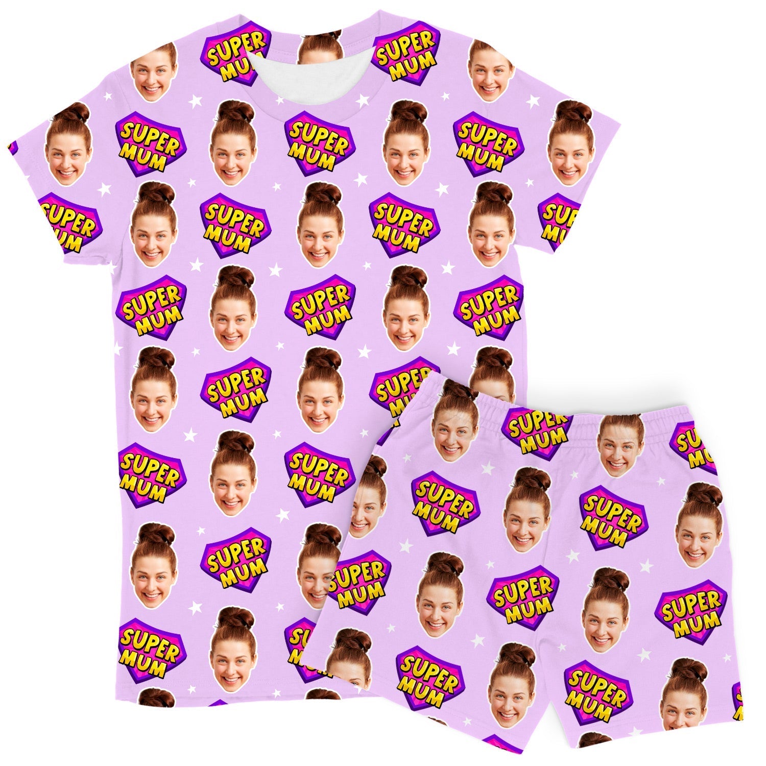 Super Mum Custom Women's PJ Shorts Set