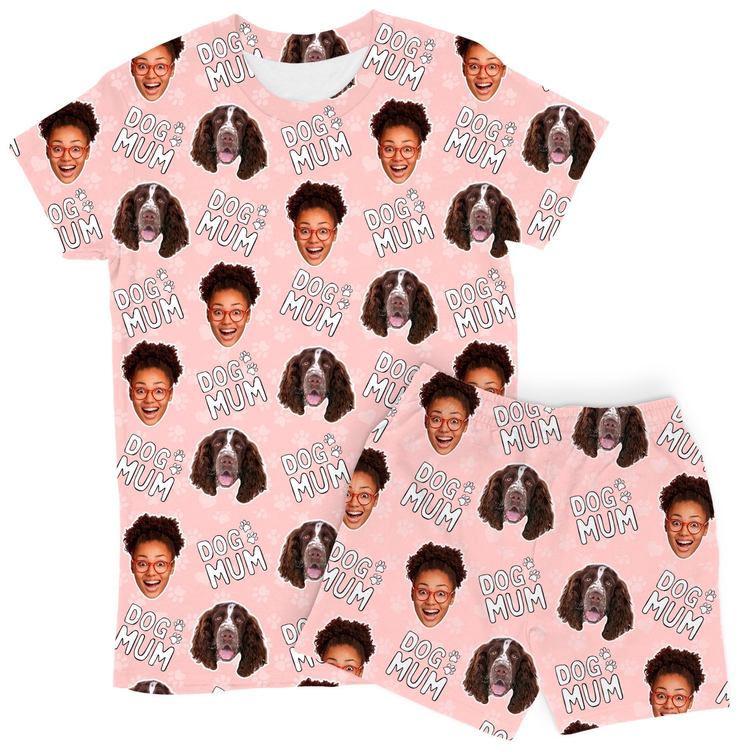 Women's Dog Mum Personalised PJs - Shorts Set