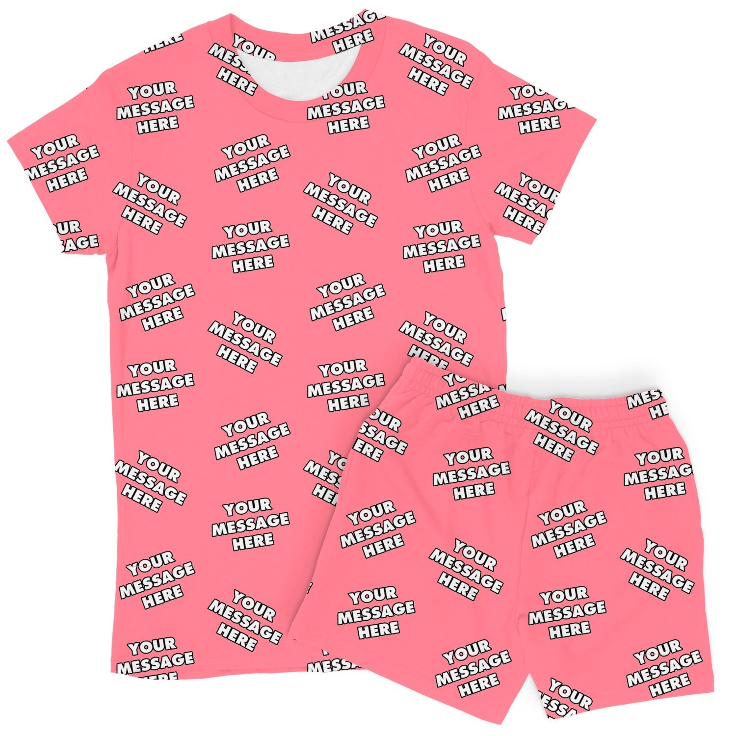 Women's Personalised Message PJs - Shorts Set