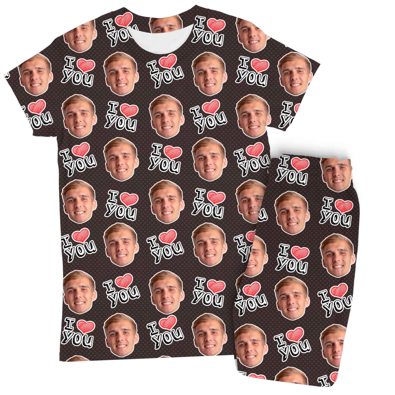 Women's I Heart You Personalised Pyjamas - Trouser Set