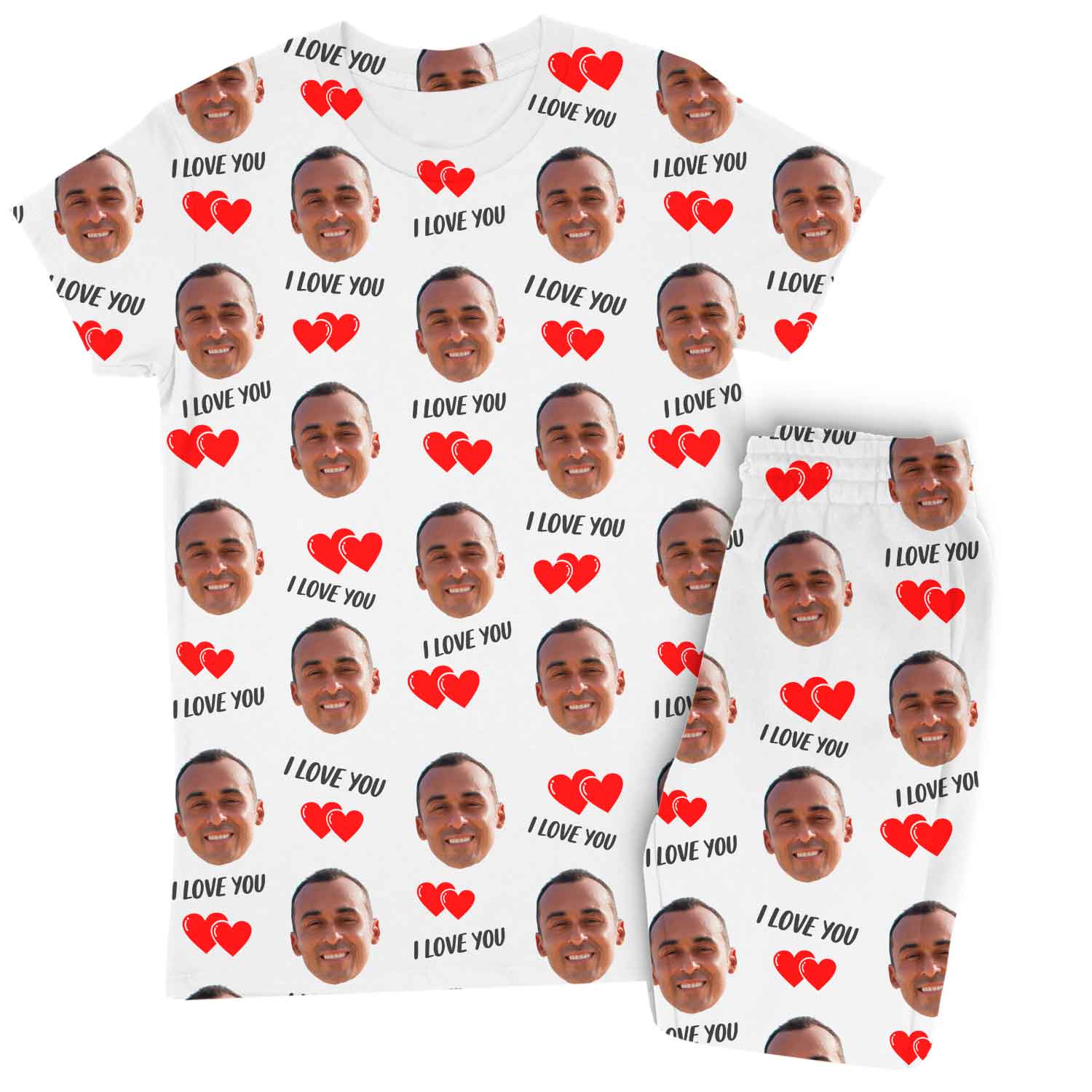 Women's I Love You Personalised Pyjamas - Trouser Set