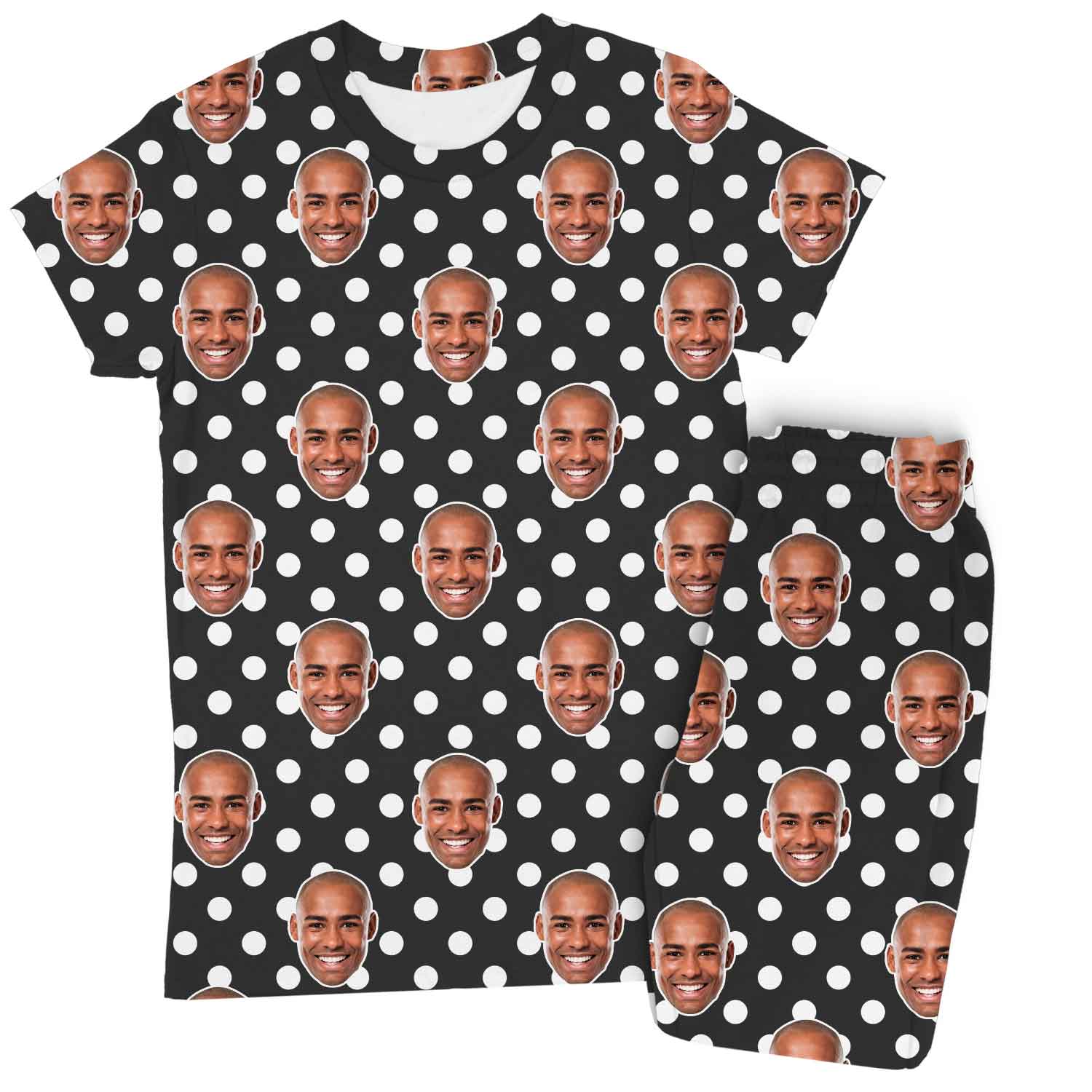 Women's Polka Dot Personalised Pyjamas - Trouser Set