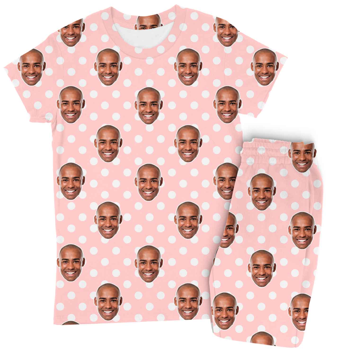 Women's Polka Dot Personalised Pyjamas - Trouser Set