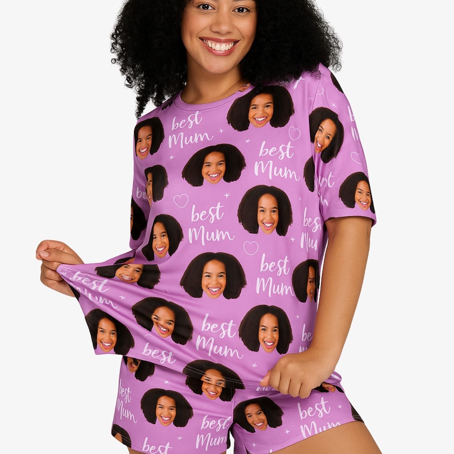 Women's Best Mum Personalised PJs - Shorts Set