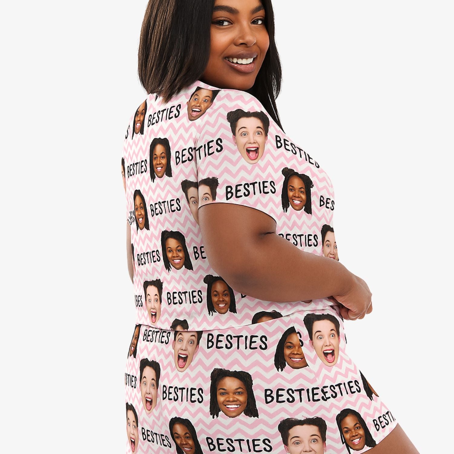 Women's Besties Personalised PJs - Shorts Set