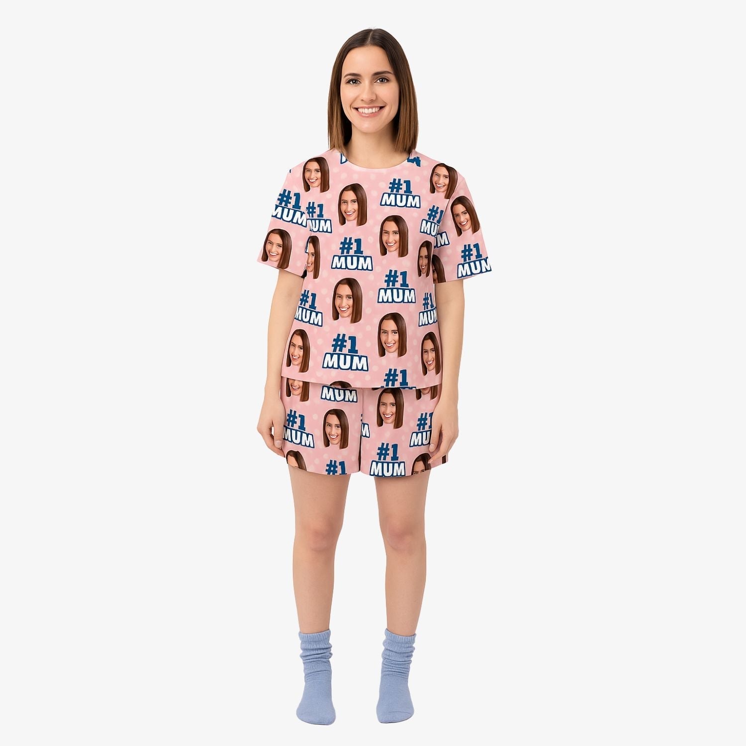 Women's Number 1 Mum Personalised PJs