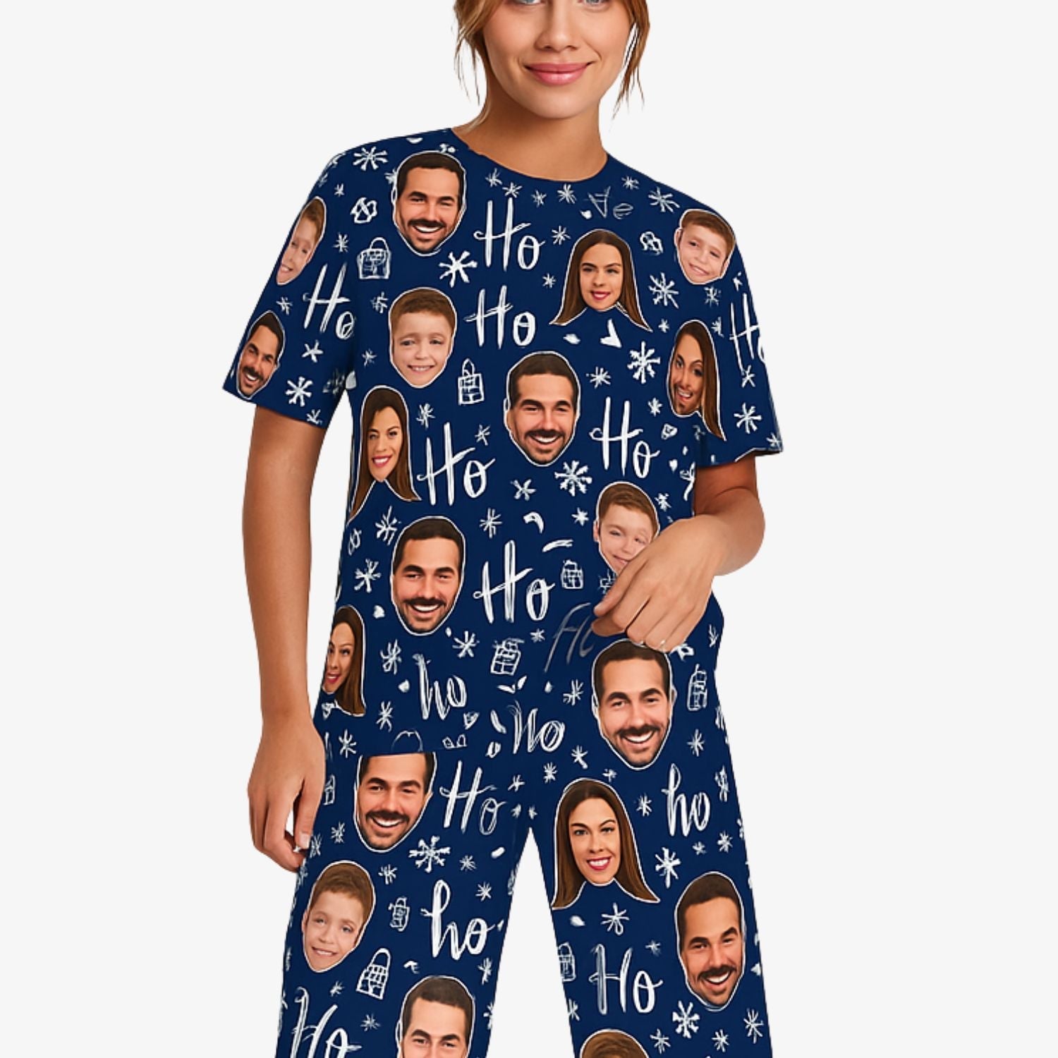 Women's Ho Ho Ho Christmas Pyjamas Trouser Set