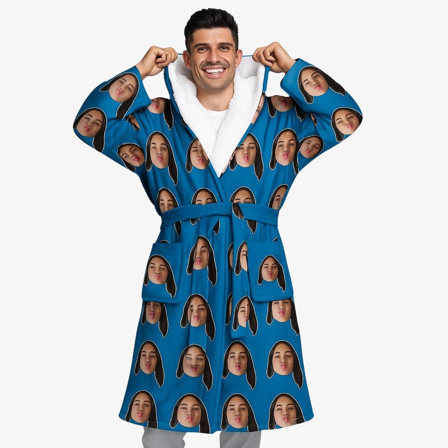 Your Face Personalised Dressing Gown for him