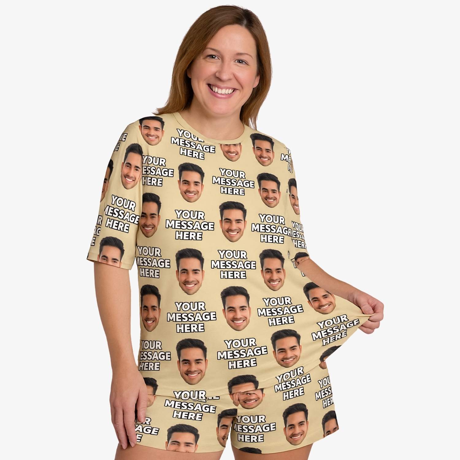 Women’s Personalised Message & Face PJs