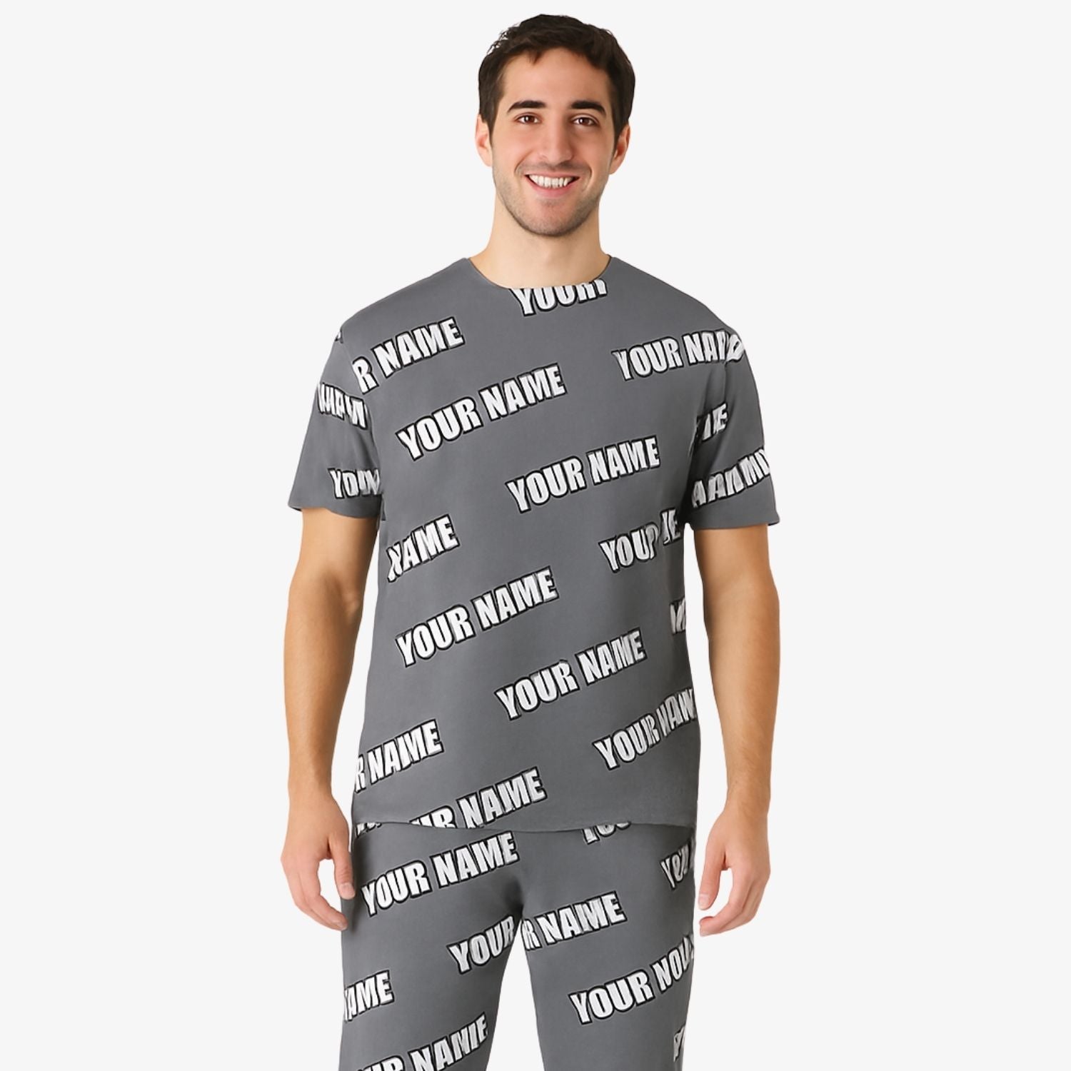 Your Name All Over Men's Personalised PJs