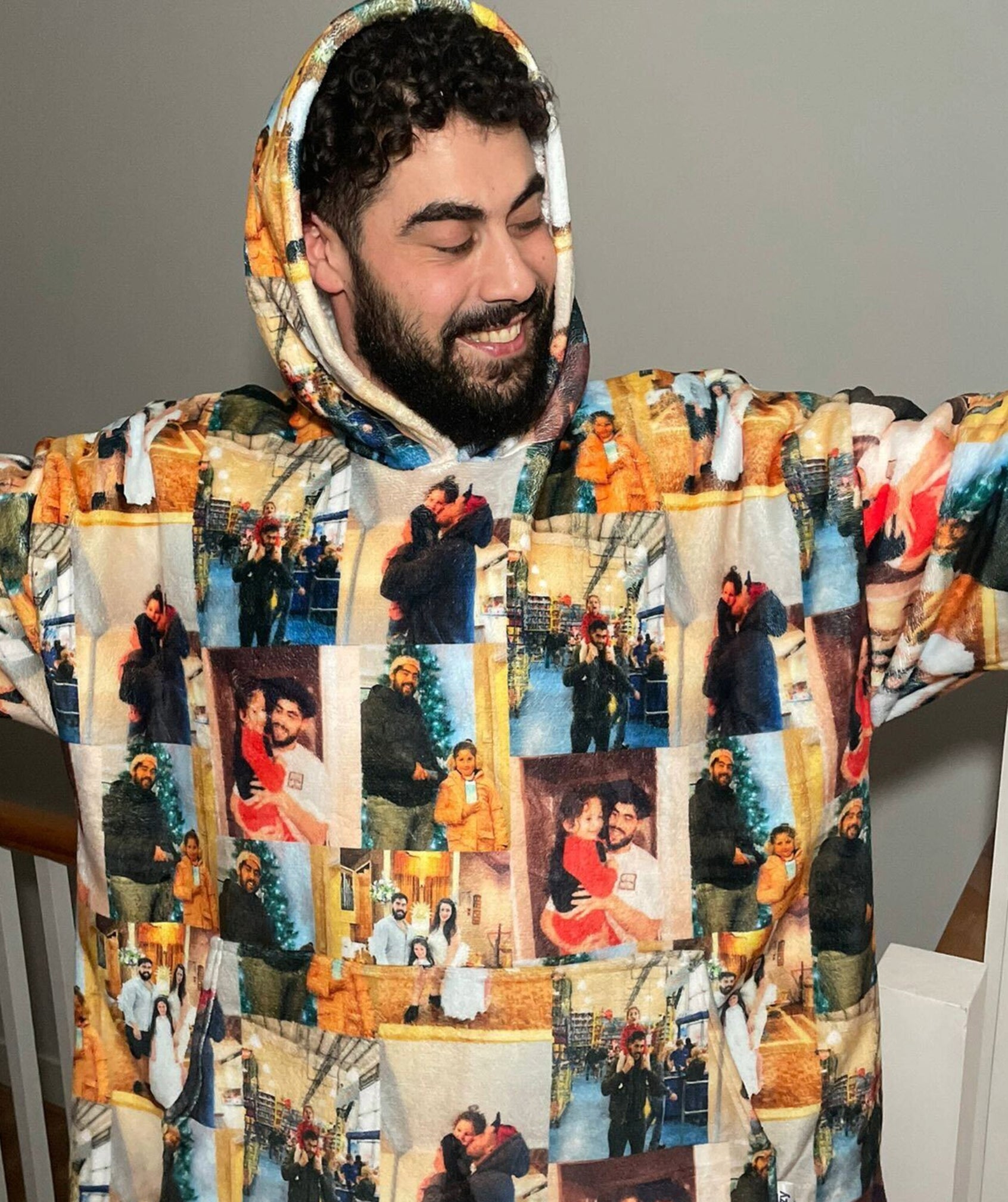 Photo Collage Chillzy Hoodie Blanket